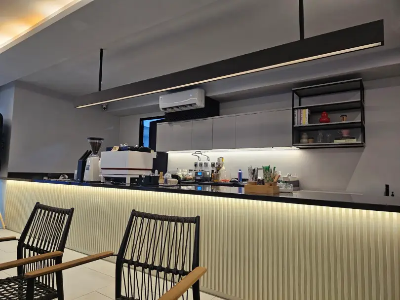 The café counter
