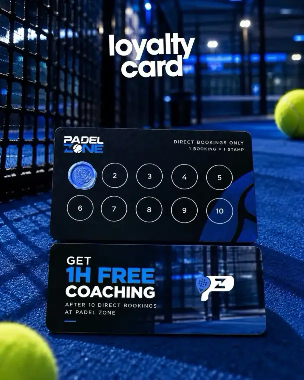 Padel Zone loyalty card